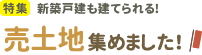 [特集]新築戸建も建てられる！売土地集めました！