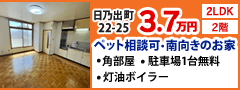 辰巳商事株式会社 日乃出町22-25 2LDK 2階 ペット相談可・南向きのお家” width=