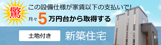 株式会社コントラスト 月々5万円台から取得する 土地付き新築住宅